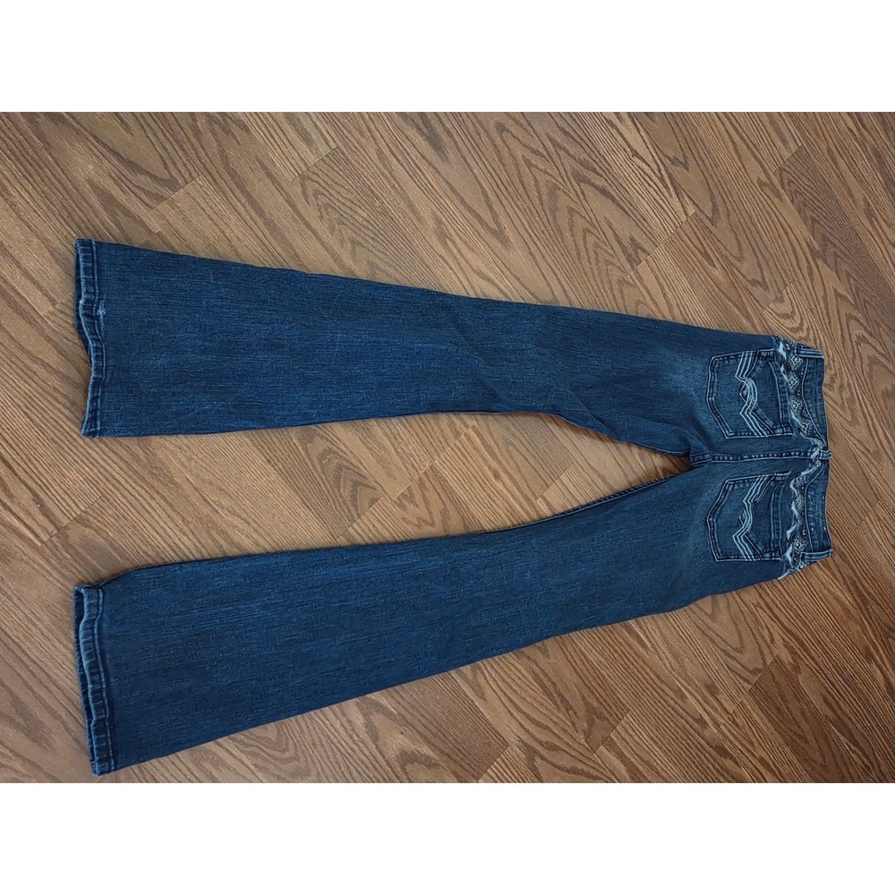 Idyllwind Miranda Lambert Womens Flare‎ Jeans Dark Wash Embroidered Size 4/34